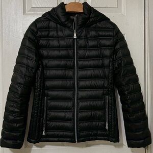 Calvin Klein Packable Lightweight Women’s Black and Gray Puffer Jacket Sz L